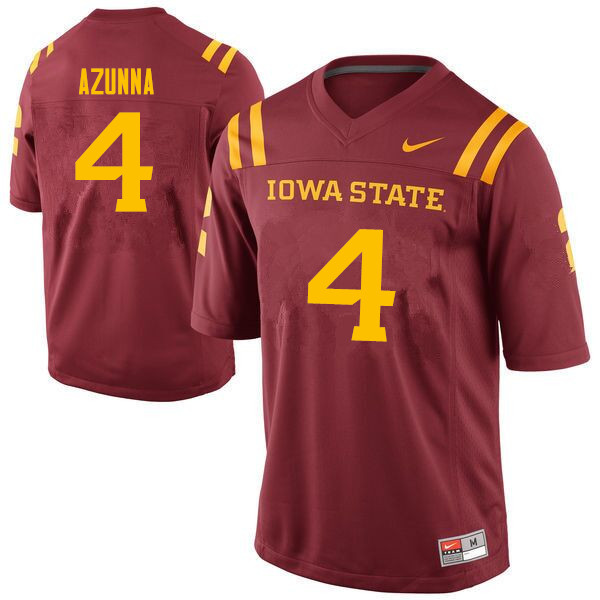 Men #4 Arnold Azunna Iowa State Cyclones College Football Jerseys Sale-Cardinal